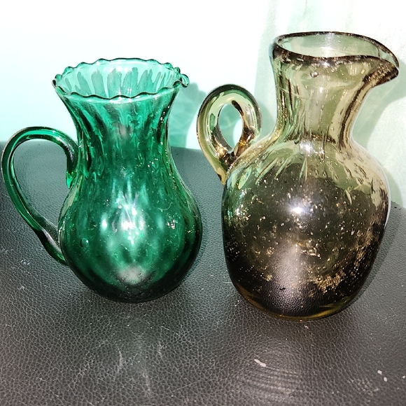 Other - Set of Two Vintage Glass Pitchers